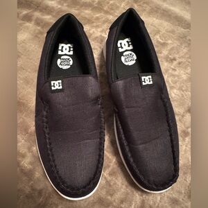 DC Men's Black Slip-On Loafers